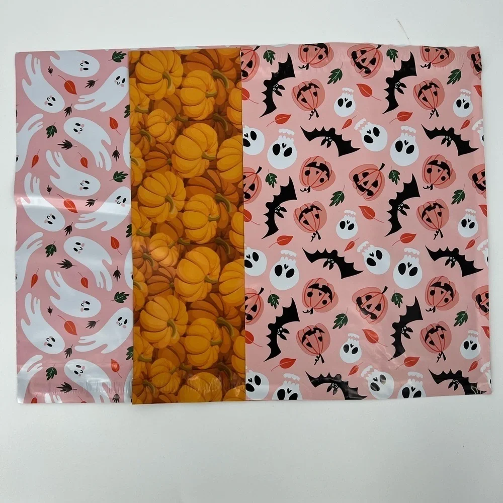 NEW Polymailers Fall Halloween 100 (10x13)‎ Self Sealing Colorful Variety!